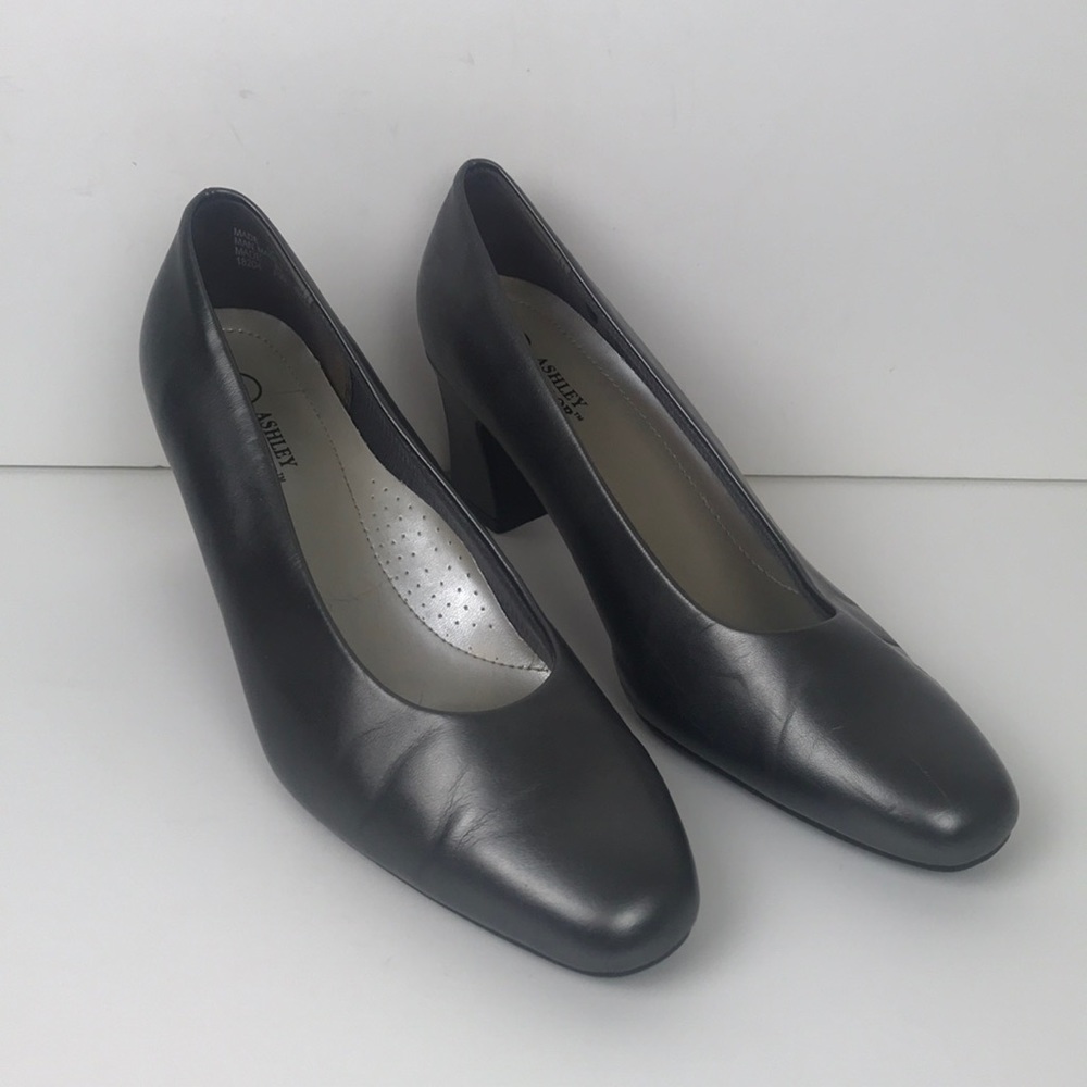 Ashley Taylor Shoes Heel Silver Gray Size 10